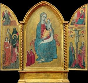 Madonna con Bambino e due donatori, Annunciazione e santi