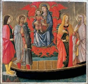 Madonna and Child   and  Saints by Giovanni di ser Giovanni Guidi