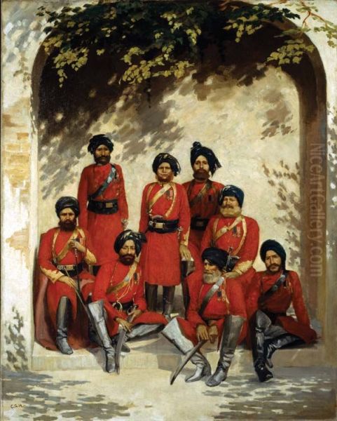 Native Officers of 2nd Punjab Cavalry (now 12th Cavalry (FF), Pakistan Army) - view 1