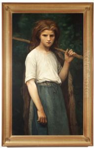 The Shepherdess. by Jules Breton