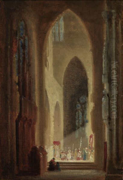 Church Interior with procession - view 1