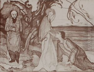 Composition with three figures by Stanislaw Ignacy Witkiewicz (Witkacy)