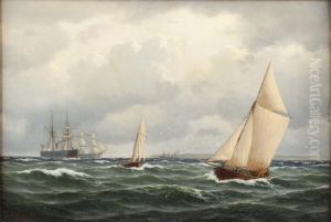 Ships off the island of Ven. Ships off the island of Ven.