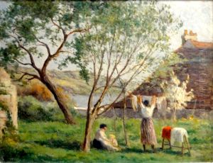 Rolleboise, le jardin du printemps by Maximilien Luce