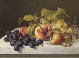 Fruchtestillleben by Johann Wilhelm Preyer