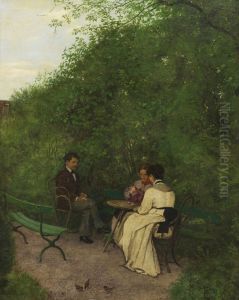 In the garden by Hans Thoma