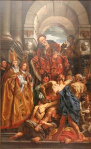De heilige Martinus geneest een bezetene by Jacob Jordaens