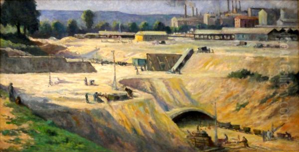 Issy-les-Moulineaux, chantier pour la construction du metro - view 1
