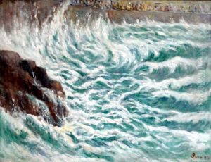 Parame par gros temps by Maximilien Luce