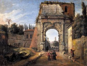 View of the Arch of Titus by (circle of) Wittel, Gaspar van (Vanvitelli)