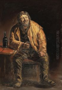 Portrait of the fisherman Lars Gaihede from Skagen enjoying a glas.