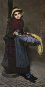 The girl selling violets by Paul Prouho