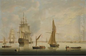 A British Man-of-War being Towed into Portmouth Harbour by a Steam Tug
