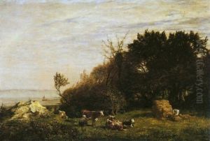The Farm in Saint-Simeon by Eugene Louis Boudin
