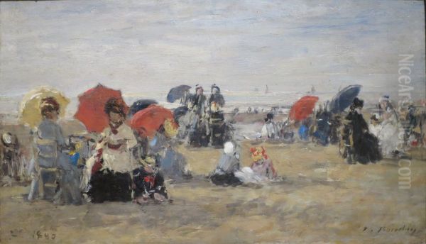 Beach at Trouville - view 1