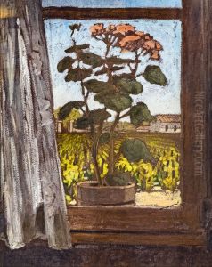 Rosebush and vines at Touny-les Roses by Georges Gaudion