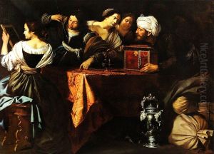Ulisse scopre Achille alla corte del re Licomede by Artemisia Gentileschi