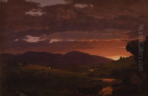 Twilight, "Short Arbiter 'Twixt Day and Night" (Sunset) by Frederic Edwin Church