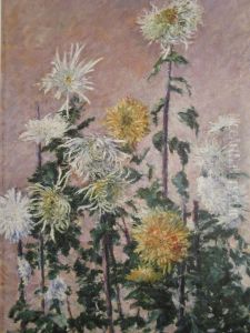 Chrysanthemes blancs et jaunes by Gustave Caillebotte
