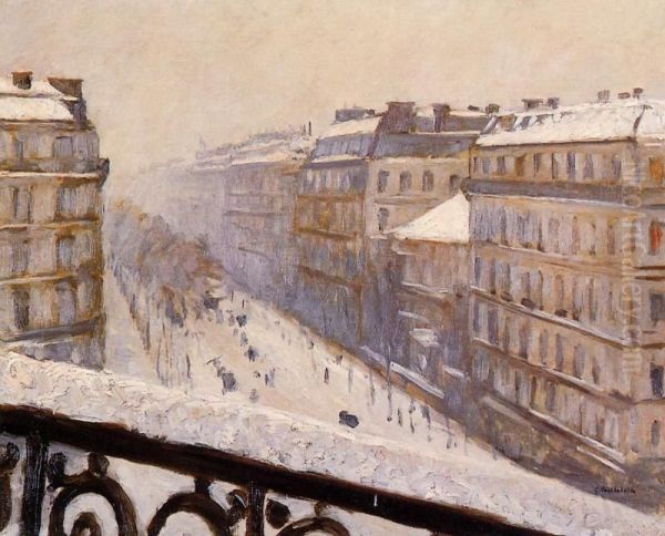 Boulevard Haussmann, effet de neige - view 1