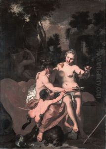 A Bacchant, a Meanad and a little Faun by Gerard de Lairesse