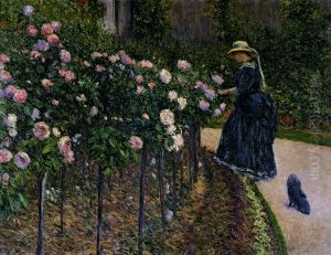 Roses in the Garden at Petit Gennevilliers, 1886 by Gustave Caillebotte