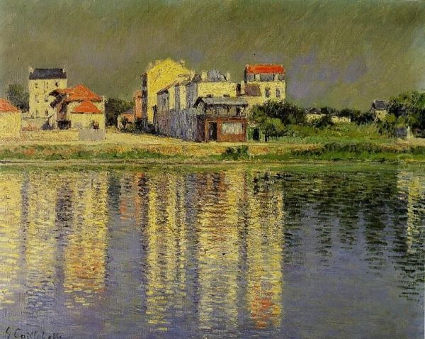 Reflets de maisons dans l'eau de la Seine pres d'Argenteuil - view 1
