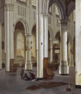 A church interior by Hendrick Cornelisz. van Vliet