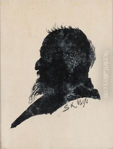 Sophus Schandorph i silhouet. Sophus Schandorph i silhouet.