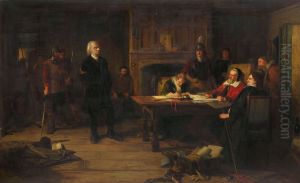 A Conventicle Preacher before the Justices by unknown