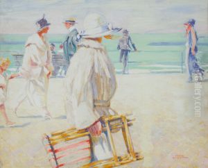Wandelaars op de zeedijk