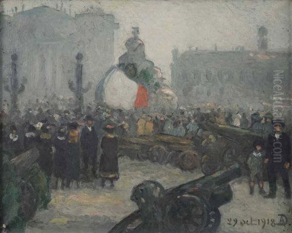La statue de Strasbourg, Place de la Concorde, Paris, le 29 oct. 1918 - view 1
