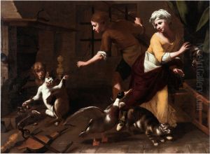 The Cat, the Monkey and the Chestnuts by Tommaso Salini