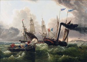 A French Sidewheel Steamship of Le Havre & Honfleur