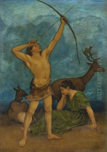 Apollo and Diana by Hans Thoma