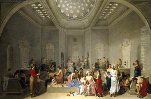 A Female Turkish Bath or Hammam by Jean-Jacques-Francois Le Barbier