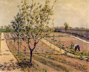 Le jardin potager, Petit Gennevilliers by Gustave Caillebotte