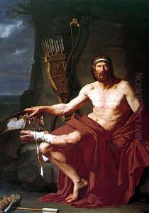 Philoctete sur l'ile de Lemnos. by Jean Germain Drouais