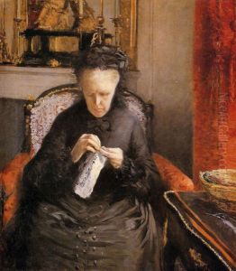 Portrait de Madame Martial Caillebotte, mere de l'artiste by Gustave Caillebotte