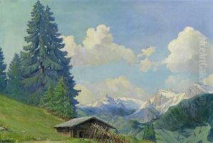 Alpine Landscape In The Bernese Uplands by Emil Cardinaux