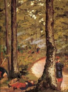 Miilitairs dans un bois, Yerres
