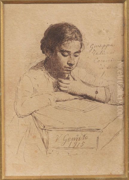 A girl reading a letter - view 1