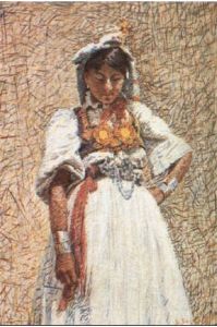 A girl in national costume