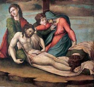 Compianto Di Gesu Cristo Tra Le Marie E San Giovanni by Marco Cardisco