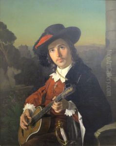 A Guitar Player by Nikolai Nevrev