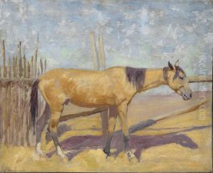 A Horse by a Fence
