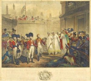 The Surrender Of The Two Sons Of Tippoo Sultaun by Antoine Cardon