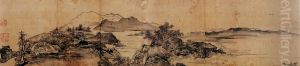 A landscape painting by Nankaku Hattori
