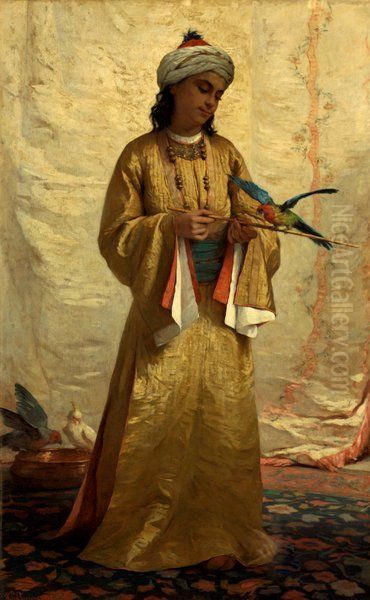 A Moorish Girl with Parakeet - view 1