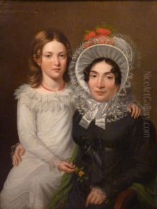 Portrait of a mother and her daughter by Julie Philipault